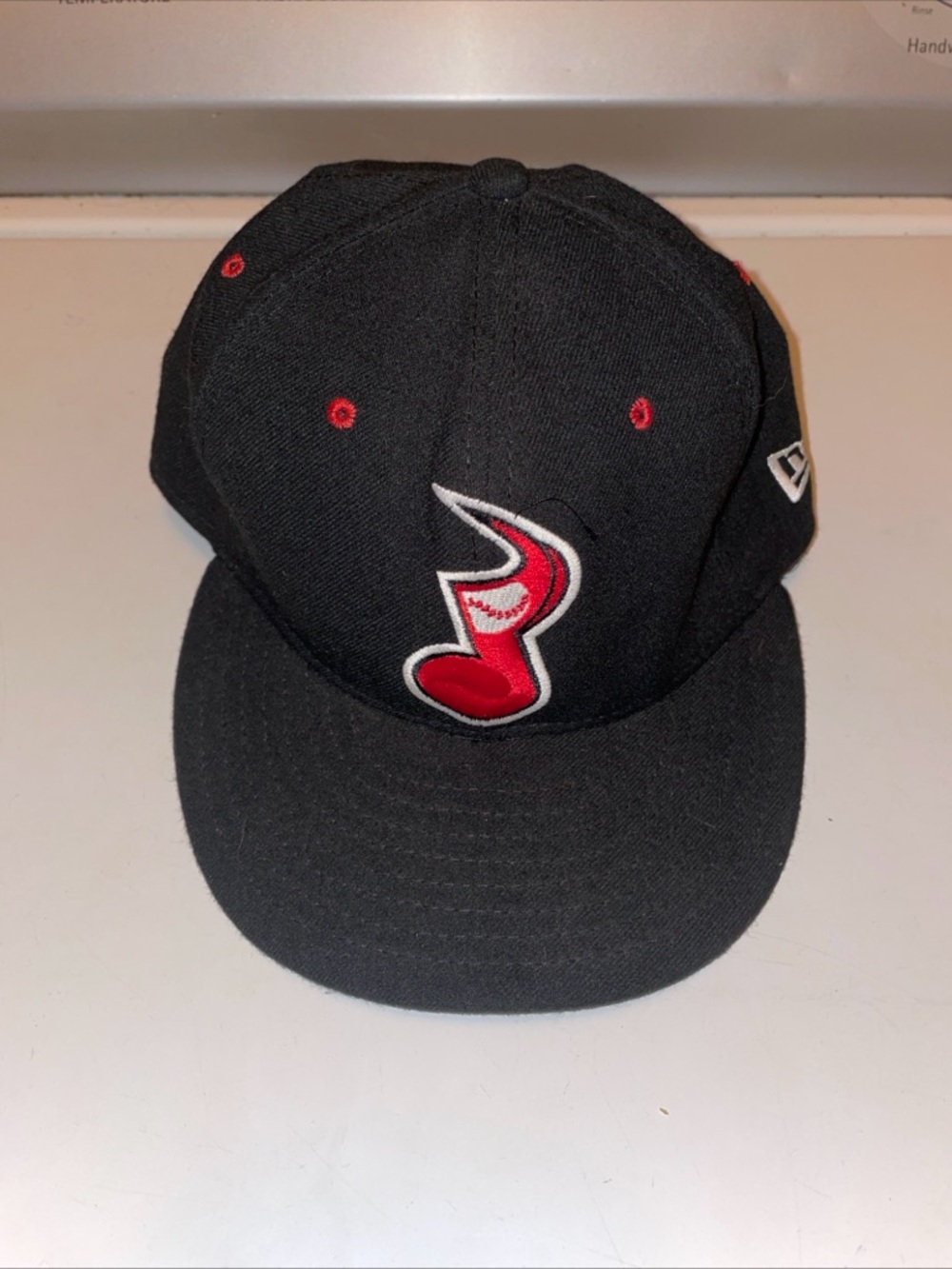 SALE NASHVILLE SOUNDS NEW ERA CAP HAT 59FIFTY SZ 7 1/8 BLACK NOTE LOGO MiLB MLB